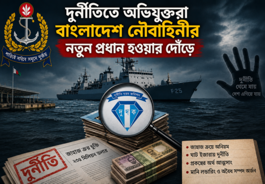 দুর্নীতিতে অভিযুক্তরা বাংলাদেশ নৌবাহিনীর নতুন প্রধান হওয়ার দৌঁড়ে